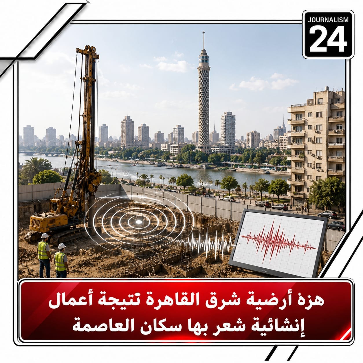 هزة أرضية شرق القاهرة نتيجة أعمال إنشائية شعر بها سكان العاصمة